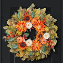 Fall Wreath for Front Door, 24 Inch Autumn Wreath with Pumpkins, Peony, Sunflowers & Dahlias, Fall Decorations for Home, Artificial Flowers Harvest and Thanksgiving Indoor & Outdoor by CozyNest Decor