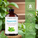 Majestic Pure Peppermint Essential Oil with Glass Dropper - Huge 4 Fl Oz - 100% Pure and Natural Peppermint Oil - Premium Grade Essential Oils for Diffuser, Aromatherapy, Soap and Candle Making by CozyNest Decor