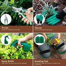 YAUNGEL Gardening Tools - 10 Pcs Garden Tool Set Heavy Duty Stainless Steel Garden Supplies Hand Tools with Wooden Handle, Storage Tote Bag, Gardening Gifts for Women and Men by GreenHaven Gardens