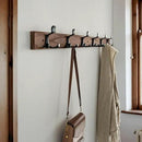 SKOLOO 36-Inch Wood Burnt Coat Rack Wall Mount with 6 Triple Hooks - Ideal for Family Entrances, Classrooms, and Pet Supplies Storage - Perfect Coat Hooks for Wall by CozyNest Decor
