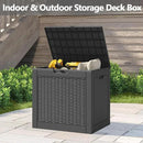 31 Gallon Deck Box, Resin Outdoor Storage Box, Waterproof and UV Resistant Deck Box, Lightweight Storage Box for Garden Tools, Pool Supplies by CozyNest Decor