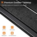 ODK 47 Inch Outdoor Bar Table, Patio Counter Bar Height Table with Weather Resistant Waterproof Top for Garden, Hot Tub, Yard, Balcony, Poolside, Indoor (Black) by CozyNest Decor