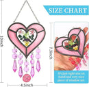 Mom's Birthday Gift Cool Pink Glass Heart Sun Catcher by GreenHaven Gardens