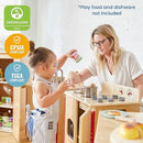 ECR4Kids Play Kitchen Stove, Wooden Playset, Natural by TinyTreasures Baby Boutique