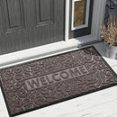 Yimobra Door Mat Indoor Outdoor Entrance, Non Slip Welcome Front Doormats, Heavy Duty Rubber Backing, Stain and Fade Resistant, Low Profile, Easy Clean Patio Garage Floor Mats, 47 x 32, Brown by CozyNest Decor