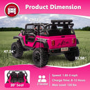 Sopbost 24V 7Ah 2 Seater Ride On Truck Ride On Toy for Big Kids Ride On Car with Remote Control Off-Road Electric Car with Shock Absorber, LED Lights, Bluetooth Music Player, EVA Tires, Pink by TinyTreasures Baby Boutique