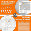 Spice Rack Wall Mounted 3 Pack, Space-Saving Spice Organizer for Spice Jars and Seasonings,Screw or Adhesive Hanging Spice Rack Organizer for Your Kitchen Cabinet,or Pantry Door White by CozyNest Decor