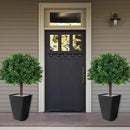 Artificial Boxwood Topiary Ball Trees, Set of 2 Artificial Boxwood Ball Bush Artificial Shrub Bushes UV Resistance Rated with Spike Fake Outdoor Plant for Front Door Decor, Home Decor, Garden by GreenHaven Gardens