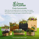Greenes Fence Cedar Wood Planter Box with Rail Mount Brackets, 46" x 11" x 7" - Made in USA with North American Cedar by GreenHaven Gardens