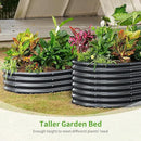 Land Guard Galvanized Metal Raised Garden Bed Kit, 8x4x1.5ft Large Planter Boxes Outdoor, Oval Gardening Box, Patio Garden Planter Box for Vegetables (Grey) by GreenHaven Gardens