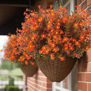 12 Bundles Artificial Fall Flowers No Fade Faux Autumn Plants, Fake Indoor Outdoor Greenery Decorations for Thanksgiving Christmas Wedding Party Home Garden Fireplace Décor (Fall Red) by CozyNest Decor
