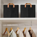 GRANNY SAYS Storage Baskets for Shelves, Closet Organizer Bins, Clothes Storage Bins with Metal Frame, Extra Large Baskets for Organizing and Storage, Collapsible, Black, 2-Pack by CozyNest Decor