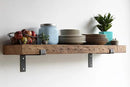 Urban Legacy Reclaimed Barn Beam Deep Shelves | Deep Shelves with Brackets Included, Set of 2 | (Natural Full Profile Bracket, 48" x 11" x 3") by CozyNest Decor