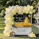 RUBFAC 129pcs Pastel Yellow Balloons Different Sizes 18 12 10 5 Inches Light Yellow Balloons for Happy Birthday Wedding Anniversary Baby Shower Easter Garland Arch Party Decoration by TinyTreasures Baby Boutique