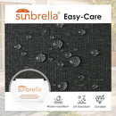 Outdoor Sunbrella Square Corner Seat Cushion, 18.5"x16"x3", Set of 4, Non Slip Seat Cushion Pads with Removable Cover for Patio Furniture, Garden Yard Lawn, Spectrum Carbon by GreenHaven Gardens
