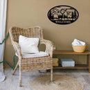 Rustic Metal Deer Cabin Sign, Outdoor Welcome Sign for Front Porch, Great Gift for Hunters, Farmhouse Cabin Decor by CozyNest Decor
