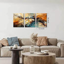 HUBOSKN Abstract Canvas Wall Art for Living Room - Modern Pictures for Office Wall Decor - 3 Piece Wall Art for Bedroom Size 12" x 16" by CozyNest Decor