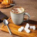 GBHOME Ceramic Coffee Mugs Set of 6, 12oz Stoneware Coffee Mugs Set For Dad Mom Women MEN, Light Weight Coffee Cups for Latte/Tea/Beer/Hot Cocoa, Dishwasher & Microwave Safe by CozyNest Decor