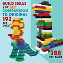 Large Building Blocks for Kids Ages 3-8 – 288 Piece Mega Set – Indoor & Outdoor STEM Toy for Boys & Girls by TinyTreasures Baby Boutique