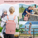 Pump Bag, Breast Pump Carrying Bags with Ice Pack & Waterproof Mat, Breast Pump Bag Compatible with Spectra S1 S2, Pumping Bags Milk Bottle Cooler for Work Travel Camping, Pink by TinyTreasures Baby Boutique