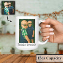 Personalized Coffee Mug, Custom Drawing Portrait Gift, Funny Customized Coffee Gift for Men & Women, Custom Mugs with Pictures, White 15oz Father's Day Mug by TinyTreasures Baby Boutique