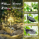 Anordsem Solar Lights Outdoor Waterproof: Garden Light Solar Powered for Yard Outside - Sparkler Fireworks Twinkle Lighting Patio Decor 4 Pack - LED Starburst Gardening Gifts for Women Gardener by GreenHaven Gardens