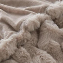Lotus Karen Faux Fur Throw Blanket Linen - 800 GSM Bubble Rabbit Fluff Blanket for Couch Bed Sofa,Softest Fluffy Fuzzy Cozy Blanket,Thick Furry Plush Shaggy Warm Blankets for Women,50x60 Inches