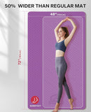 HAPBEAR Extra Large Yoga Mat - 72"x48"/78"x54", 1/4" & 1/3" Thick, Non-Slip, Durable, Eco-Friendly, Wide Exercise Mat for Home Workouts, Yoga, Pilates, Stretching, Meditation (Barefoot Exercise) by TinyTreasures Baby Boutique