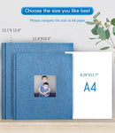 popotop Photo Album Self Adhesive with Picture Display Window,40 Pages DIY Scrapbooking Supplies Kit for 4x6 10x12 Picture,Linen Cover Memory Book for Baby Wedding, with Scraper and Metallic Pen by TinyTreasures Baby Boutique