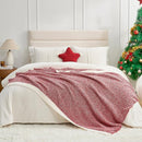 Snuggle Sac Christmas Red Blanket Twin Size, Ultra Soft Warm Fuzzy Knit Blanket Throws Dupes for Couch,Sofa, Bed, Heather Red, 60x80 inches by TinyTreasures Baby Boutique