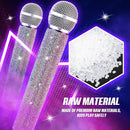 Sanwuta Fake Microphone Prop Sparkly Bling Rhinestones Plastic Play Microphone Pretend Glitter Bedazzled Mic for Cosplay Party Costume(AB Color) by TinyTreasures Baby Boutique