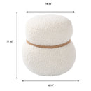 Snowman Stool With Cushion And Solid Wood Frame by Unique Piece Furniture