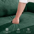 89” Futon Sofa Bed, Velvet Fabric Comfy Futon Couch Bed with 2 Square Pillows, Convertible Sleeper Sofa with Adjustable Backrest& Armrests, Modern Loveseat Sleeper for Living Room, Bedroom by CozyNest Decor