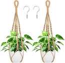 Augshy 27 Inch Macrame Plant Hanger, 2 Packs Plant Hangers with Hooks, Hanging Planter for Indoor Plants Decorative Macrame Pot Hanger for Home Decor by GreenHaven Gardens