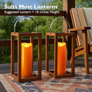 Homemory 4"x12" Halloween Orange Flameless Candles, Fall Candles, Outdoor Waterproof Flameless Candles with Remote and Timers, Battery Operated LED Pillar Candles, Won't Melt Plastic, Set of 2 by CozyNest Decor