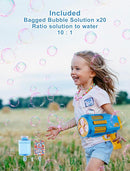 Upgraded Bubble Machine Gun, Built-in Solution, Automatic Blower, 8000+ Bubbles Per Minute for Kids Adults Maker Toys Indoor Outdoor Wedding Birthday Party - Blue by TinyTreasures Baby Boutique