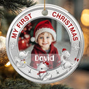 Personalized Baby First Christmas Photo Christmas Ornament 2025 - Custom Newborn Keepsake - Sweet Gift for New Parents Mom Dad - Gift for Parents - Sweet Baby Holiday Memory Decoration by TinyTreasures Baby Boutique