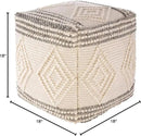 Mark&Day Pouf Ottoman, Prellenkirchen Modern Charcoal Cube Pouf Foot Rest for Living Room, Bedroom and Boho Home Decor (18"x18"x18") by CozyNest Decor