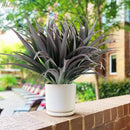 32 Pcs Artificial Grass Fake Plants 17.3in Outdoor Plants UV Resistant Faux Greenery Stems Fake Grass for Home Window Garden Office Patio Pathway Front Porch Halloween Décor Green & Black by GreenHaven Gardens