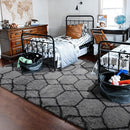 ONASAR 7x9 Area Rugs for Living Room Bedroom, Washable Large Fluffy Grey and Black Throw Rug, Geometric Soft Plush Shaggy Floor Carpet for Nursery Kids Girls Boys Teen Dorm Home Decor Aesthetic by TinyTreasures Baby Boutique