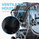 bemece Double Stroller Rain Cover, Weather Shield Double Stroller for Front and Rear Seats Twin Stroller, Baby Outdoor Activities Accessories, Protects Children from Rain, Snow, Wind by TinyTreasures Baby Boutique