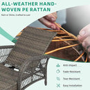 VIVIJASON Outdoor Wicker Chaise Lounge Chair, All-Weather PE Rattan Cushioned Patio Lounger Set with Side Table, 6-Position Adjustable Outside Pool Sunbathing Recliner with Armrest & Pillow, Gray by CozyNest Decor