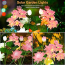 4pack Solar Flower Lights Outdoor Waterproof IP65,Solar Lotus &Peachblossom Garden Decorative Lights Led Flowers Decor Auto On/Off Bright Up to 12Hrs by GreenHaven Gardens