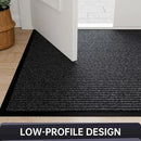 Front Door Mat, Heavy Duty Indoor Outdoor Entrance Door Mat, 96" x 48" Commercial Door Mats for Entryway, Durable Non-Slip Rubber Backing, Low-Profile Welcome Mats for Entry, Gray by GreenHaven Gardens