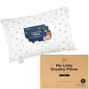Mini Toddler Pillow with Pillowcase - 9x13 My Little Dreamy Travel Kids Pillow for Sleeping, Toddler Bed, Small, Tiny, Organic Cotton Pillowcase, Soft & Breathable, Kids 2-4 Years Old (Acorn) by TinyTreasures Baby Boutique