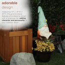 Alpine Corporation MCC844 Indoor/Outdoor Gnome Reading a Book Garden Statue, Charming Gnome Statue with Hat, 20" H, Turquoise by GreenHaven Gardens
