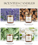 AOOVOO Candle Set - 4PC Scented Candles, 28 oz Soy Candles, Soy Candle for Home Scented, Lavender/Sandalwood/Jasmine/Sage by CozyNest Decor