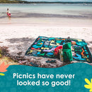 Jumbo Picnic Rug, Large Picnic Mat, 6'7" x 6'7", Outdoor Waterproof Picnic Blanket Beach Mat, Foldable & Waterproof, Picnic Blankets Ideal for Beach & Park, Outdoor Blanket, Rock Candy by TinyTreasures Baby Boutique