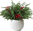 24 Pcs Christmas Norfolk Pine Stems, Realistic DIY Artificial Pine Branches for Christmas Decorations by CozyNest Decor