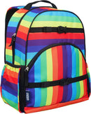 Wildkin ECO rPET 17-inch Large Backpack – Sustainable, Padded, Adjustable – Rainbow Stripe by TinyTreasures Baby Boutique